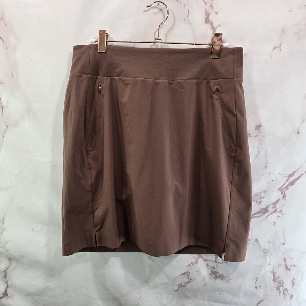 Athleta Skort Women 6 Tall Brown Soho Skirt Built In Shorts Mini Stretch